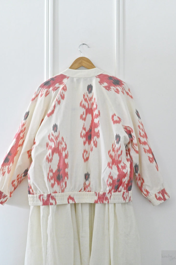 Tashkent, Uzbeki Double Weave Ikat Bomber - kinchecom