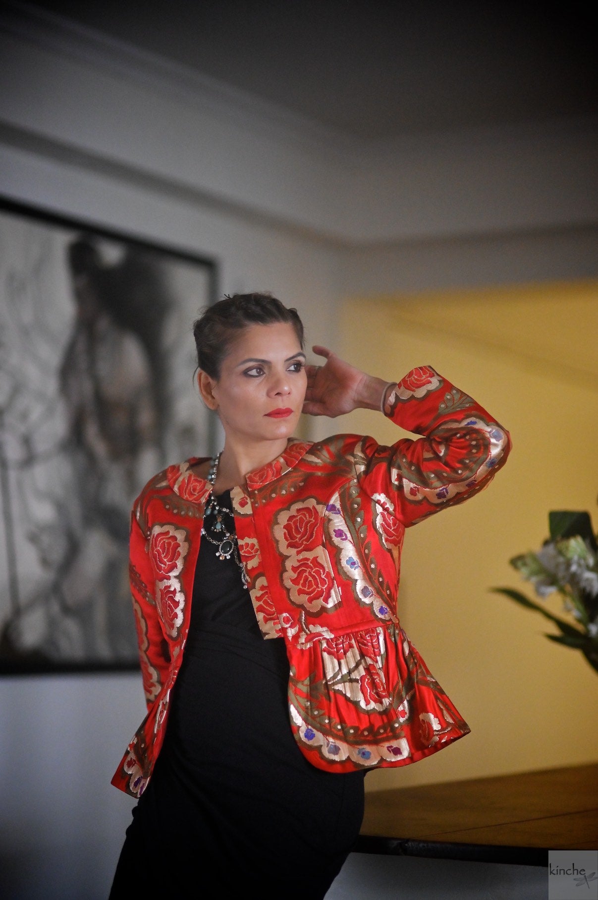 Hand Made Eclectic Brocade Jacket for Women, Online India, Luxury