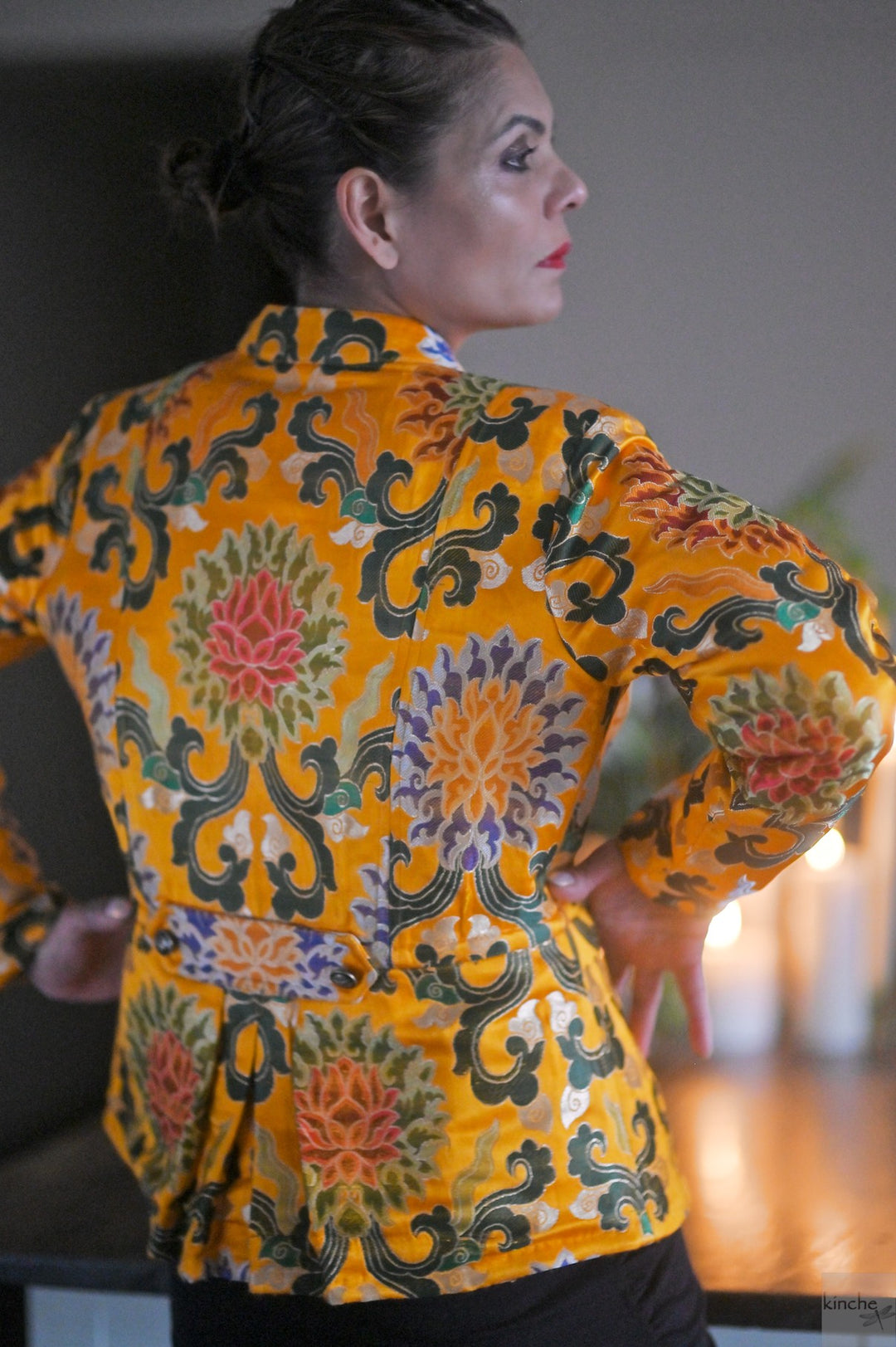 Dache, Heritage Gyasar Tibetan Silk Jacket, Military Style - kinchecom