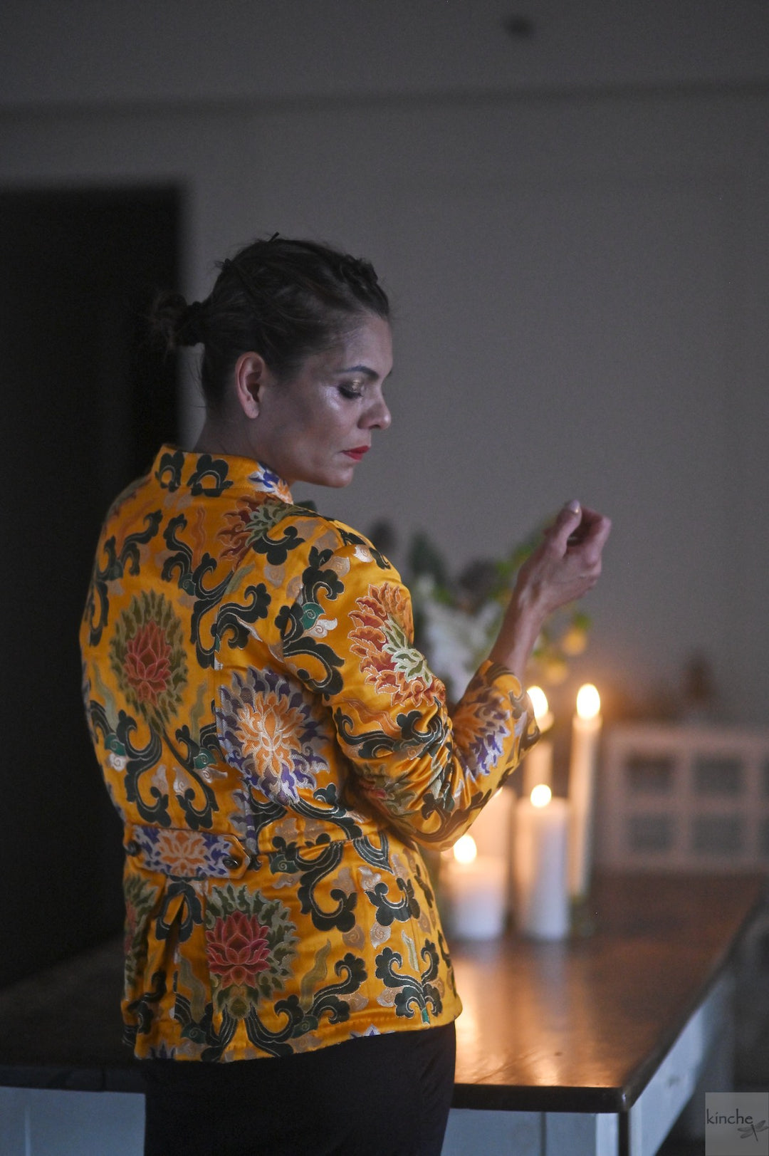 Dache, Heritage Gyasar Tibetan Silk Jacket, Military Style - kinchecom