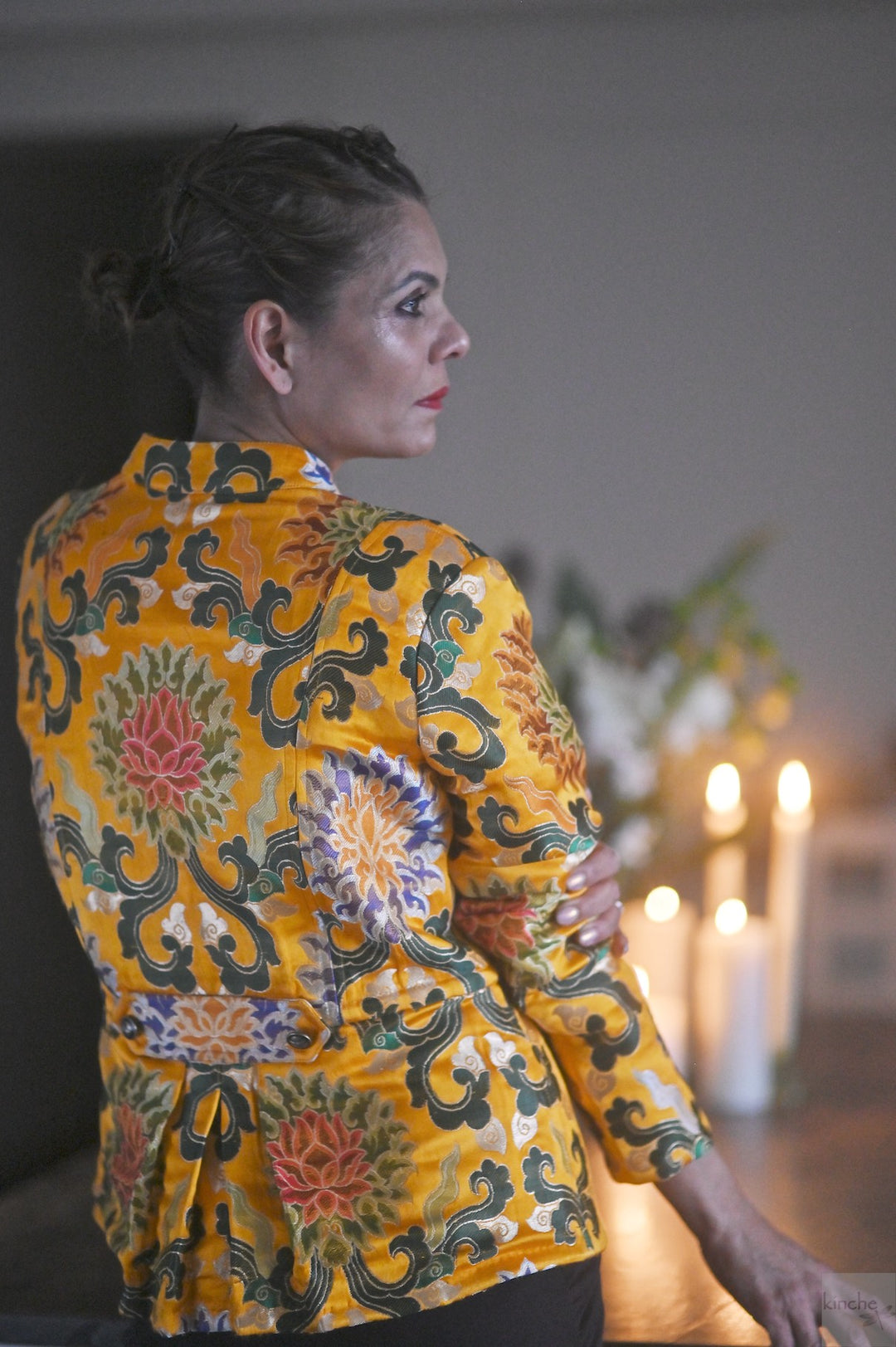 Dache, Heritage Gyasar Tibetan Silk Jacket, Military Style - kinchecom