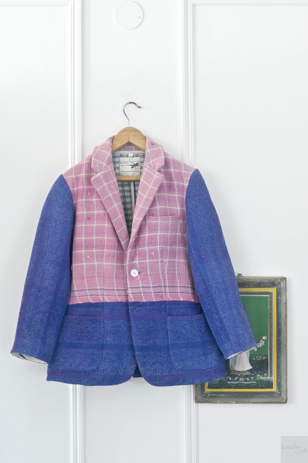 Malcolm, Sustainably made Kantha Blazer, One of a Kind Chest/Bust 40 - kinchecom