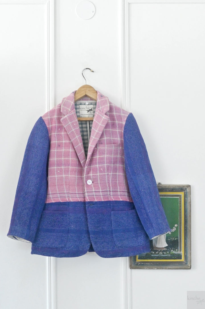 Malcolm, Sustainably made Kantha Blazer, One of a Kind Chest/Bust 40 - kinchecom