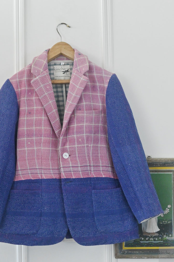 Malcolm, Sustainably made Kantha Blazer, One of a Kind Chest/Bust 40 - kinchecom