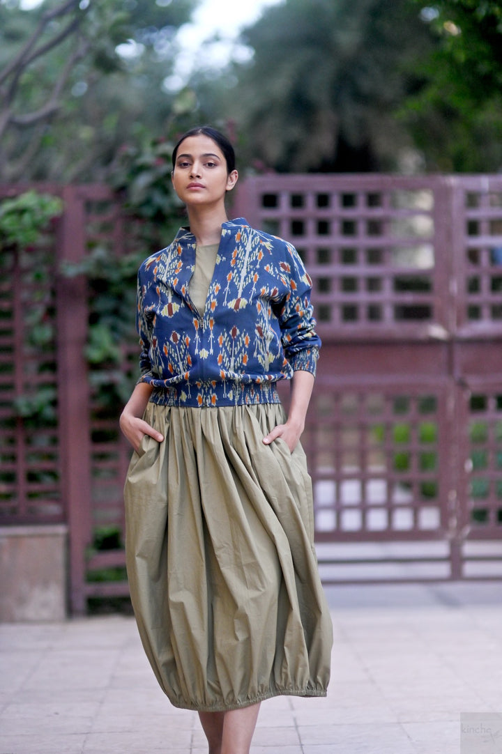Agastya Bomber with our June Cocoon Dress - kinchecom