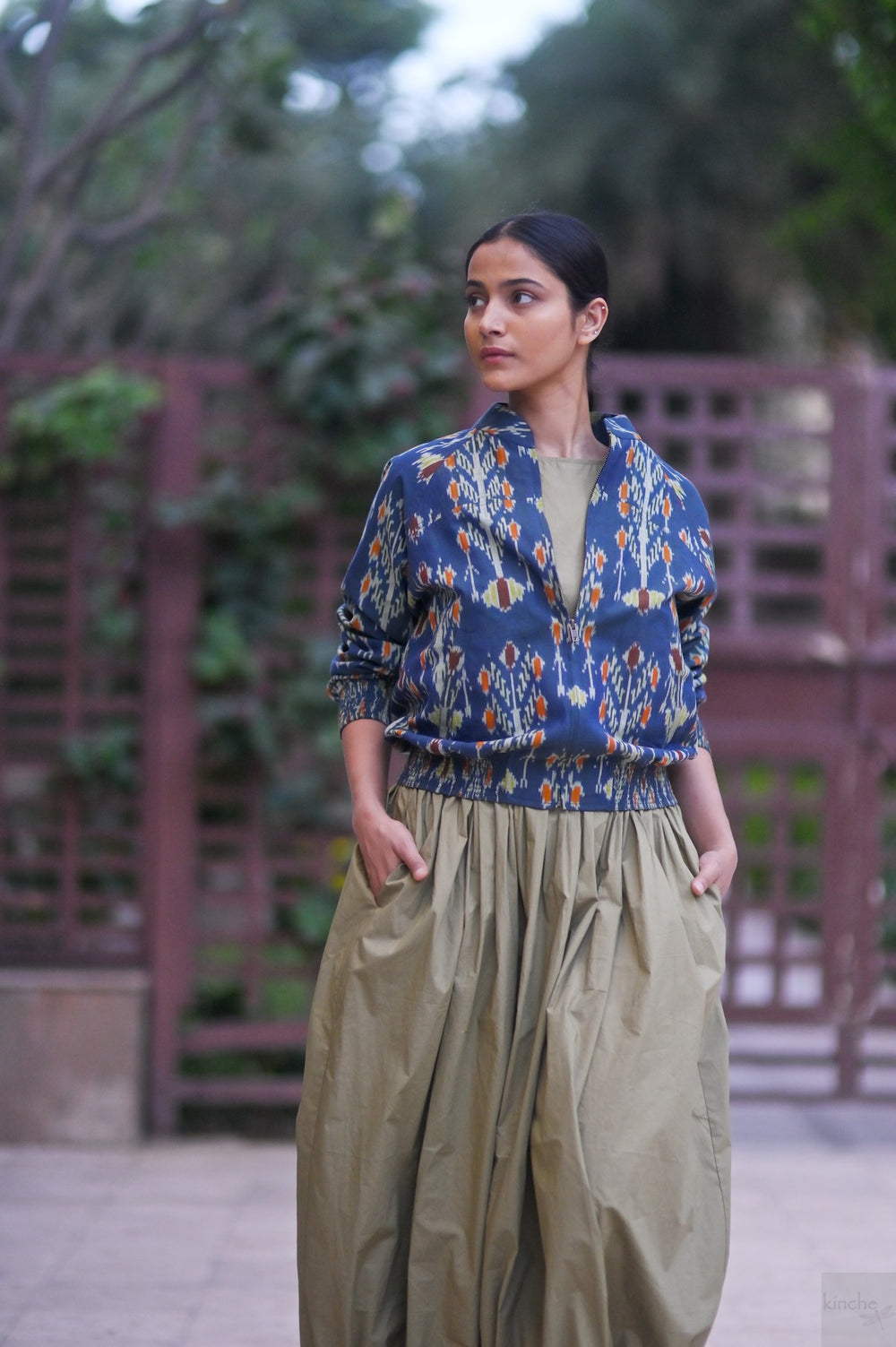 Agastya Bomber with our June Cocoon Dress - kinchecom