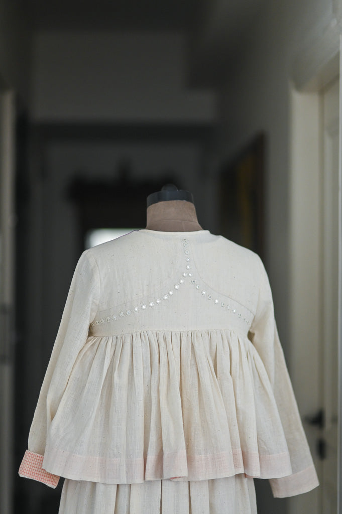Belfast, Organic Kala Cotton, Mirror Work Kedia Blouse - kinchecom