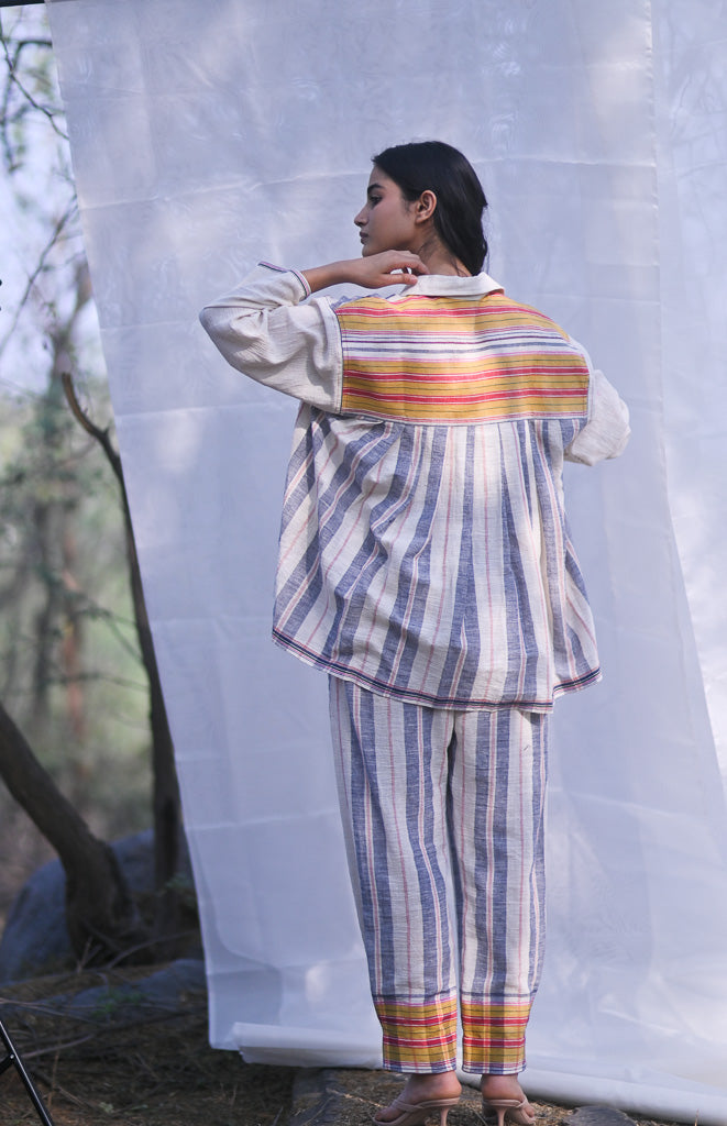 Rome, organic kala Cotton, kinche Designed Weave, Oversized Shirt - kinchecom