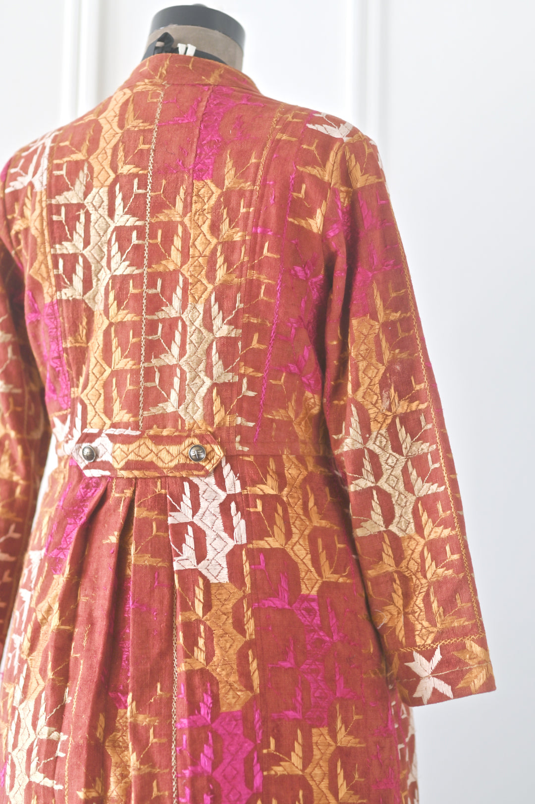 antique phulkari jacket, handmade