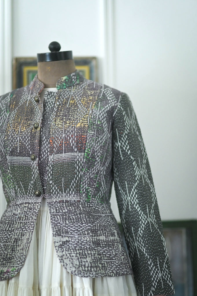 Maria, kinche Rare, Early 1900s Vintage Kantha Upcycle Jacket
