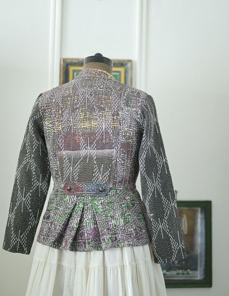Maria, kinche Rare, Early 1900s Vintage Kantha Upcycle Jacket