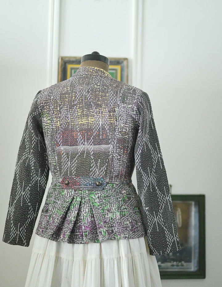 Maria, kinche Rare, Early 1900s Vintage Kantha Upcycle Jacket