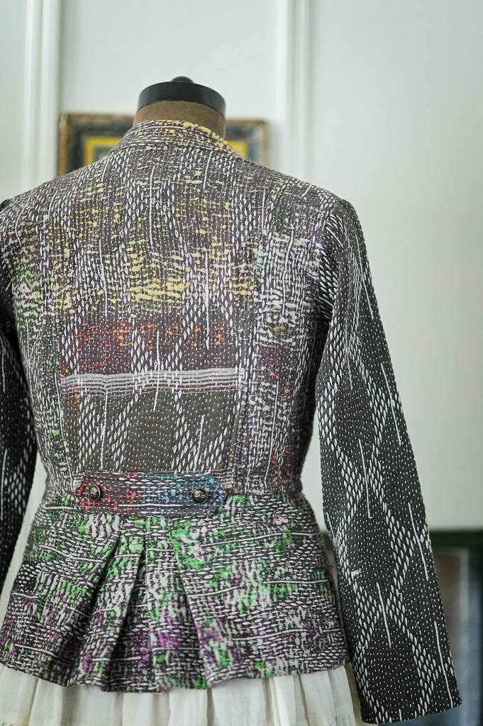 Maria, kinche Rare, Early 1900s Vintage Kantha Upcycle Jacket