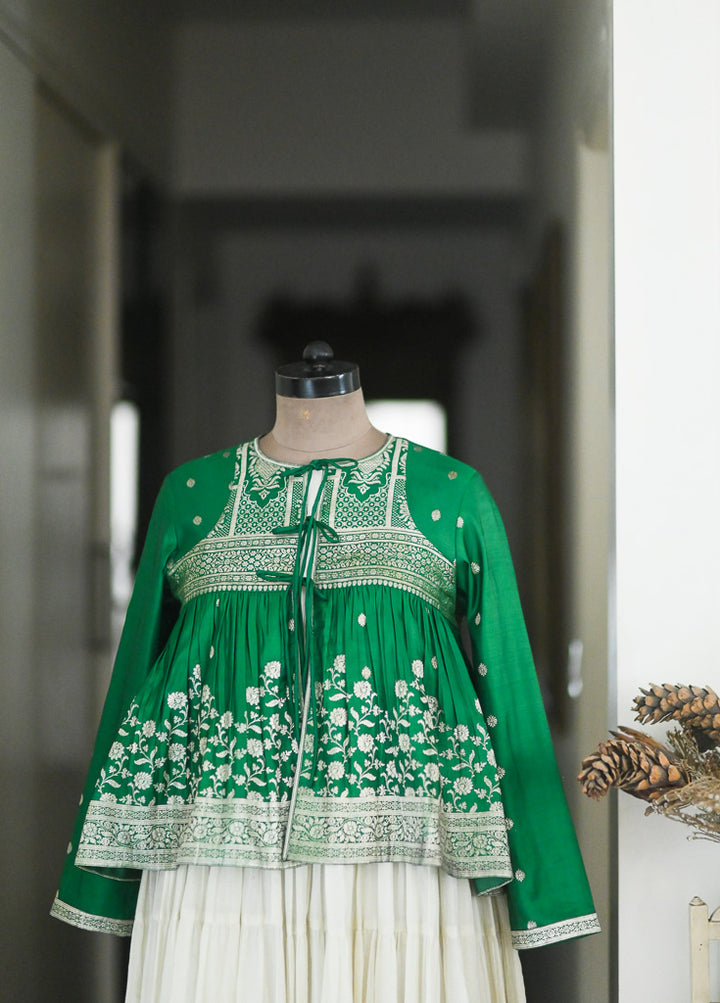Fida, Medium, Vintage Katan Silk Saree Kedia, Up Cycled, Handmade