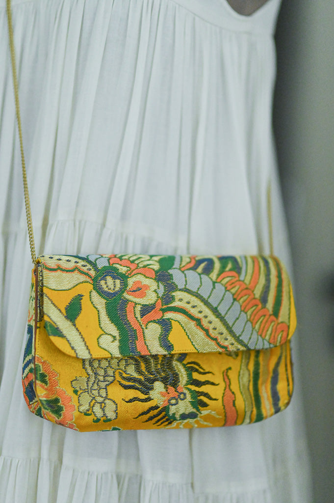 Dragon2 Weave Pattern, Gyasar/Brocade Silk Notebook Clutch