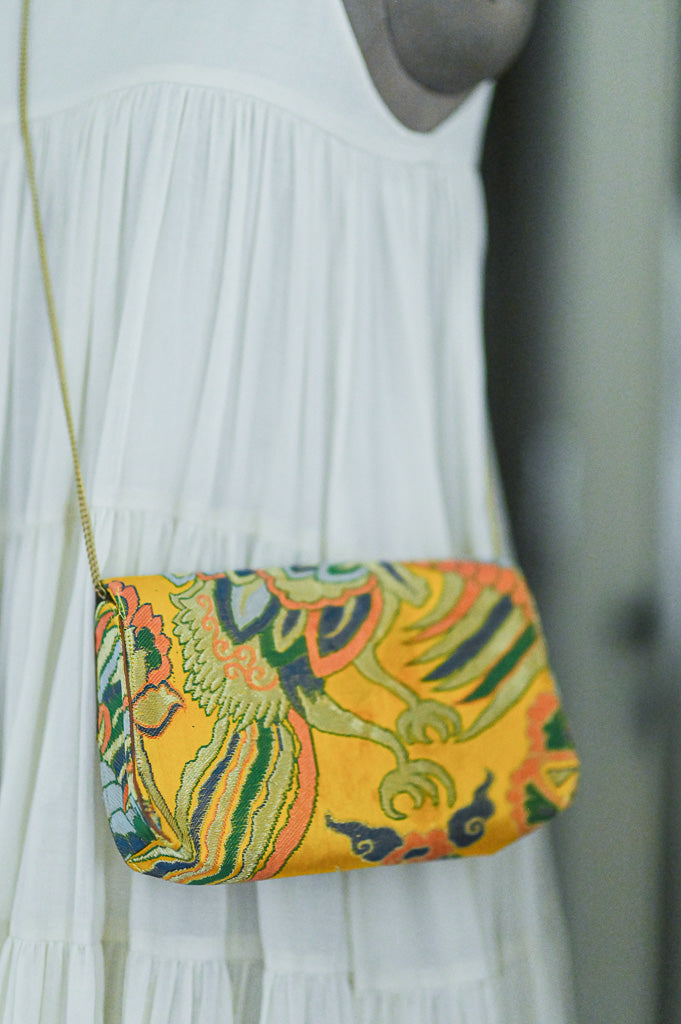 Dragon2 Weave Pattern, Gyasar/Brocade Silk Notebook Clutch