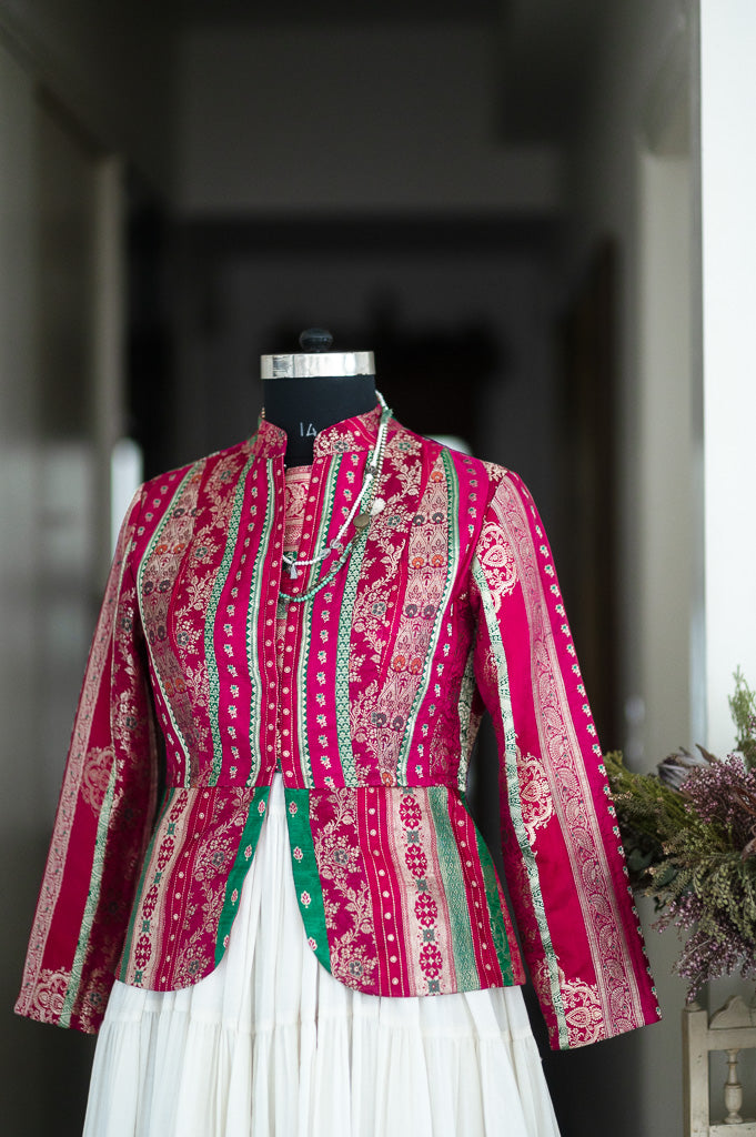 Sangam 27, Vintage Remnants of Katan Silk FRusioned together, Size Large