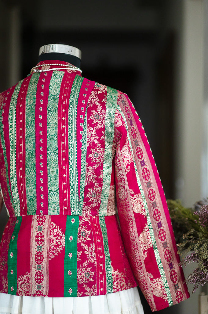 Sangam 27, Vintage Remnants of Katan Silk FRusioned together, Size Large