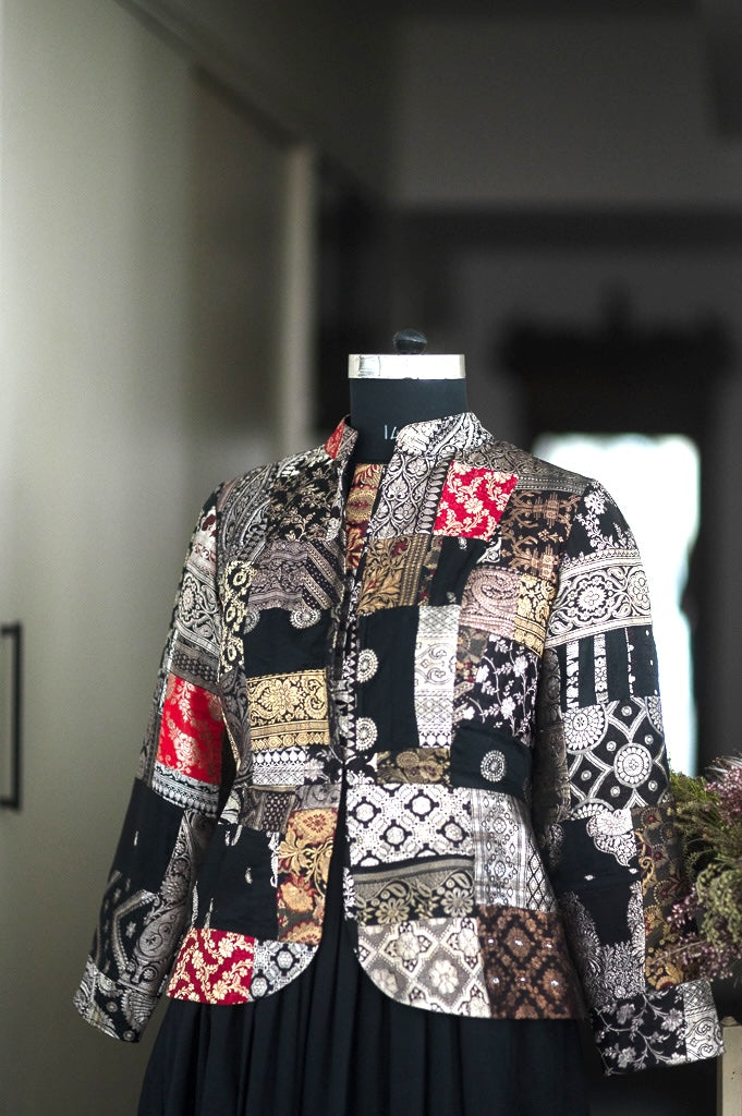 Sangam 24, Vintage Remnants of Katan Silk FRusioned together, Size X Large