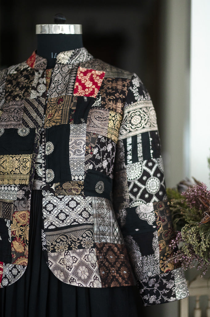 Sangam 24, Vintage Remnants of Katan Silk FRusioned together, Size X Large