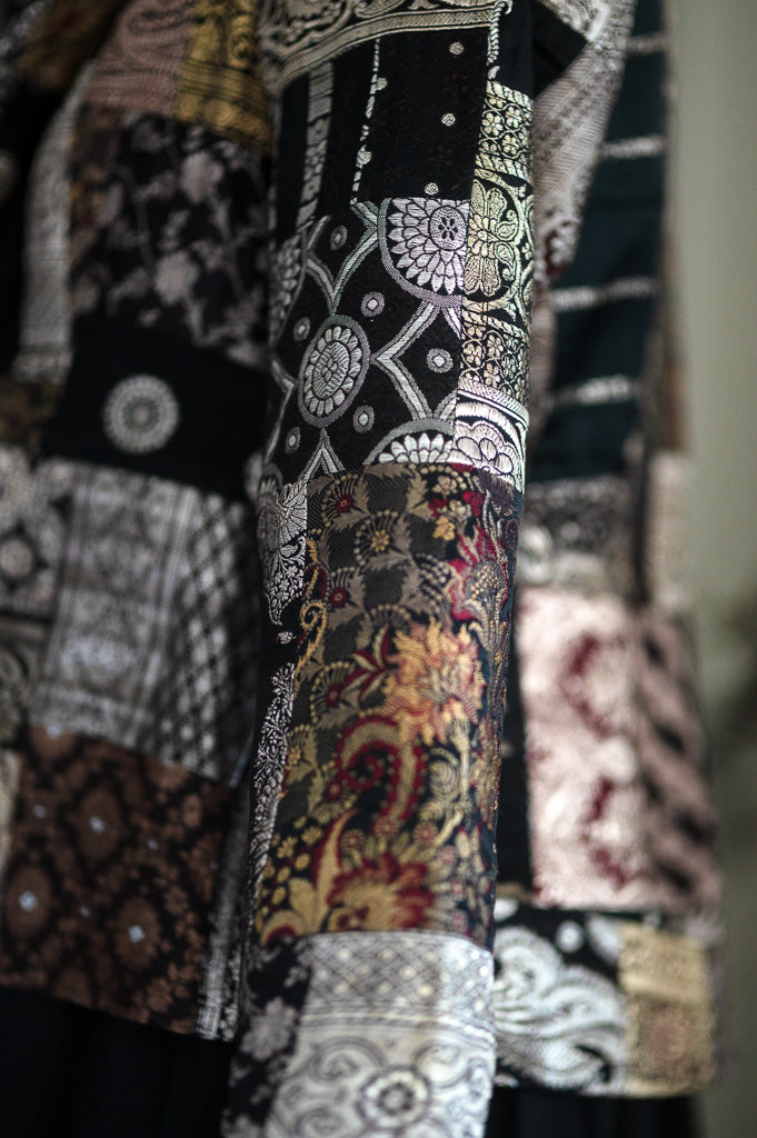 Sangam 24, Vintage Remnants of Katan Silk FRusioned together, Size X Large