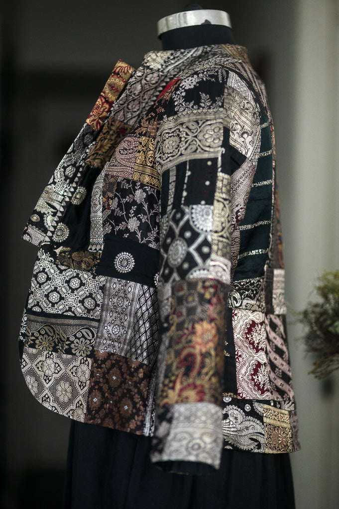 Sangam 24, Vintage Remnants of Katan Silk FRusioned together, Size X Large