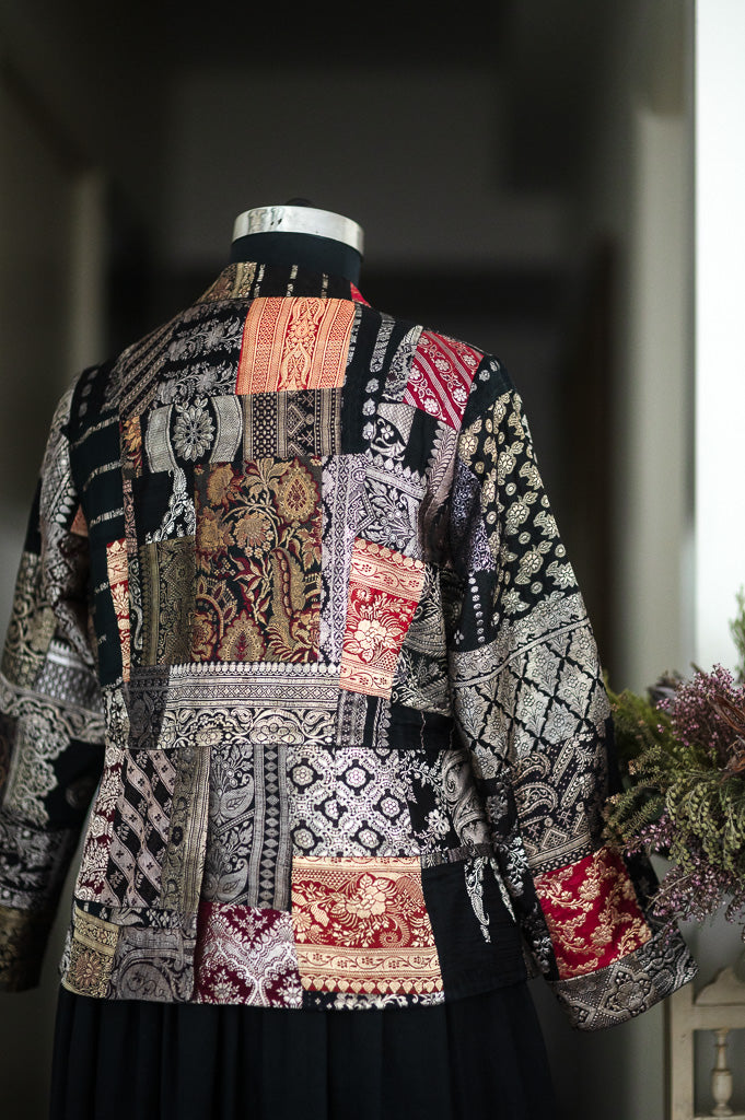 Sangam 24, Vintage Remnants of Katan Silk FRusioned together, Size X Large