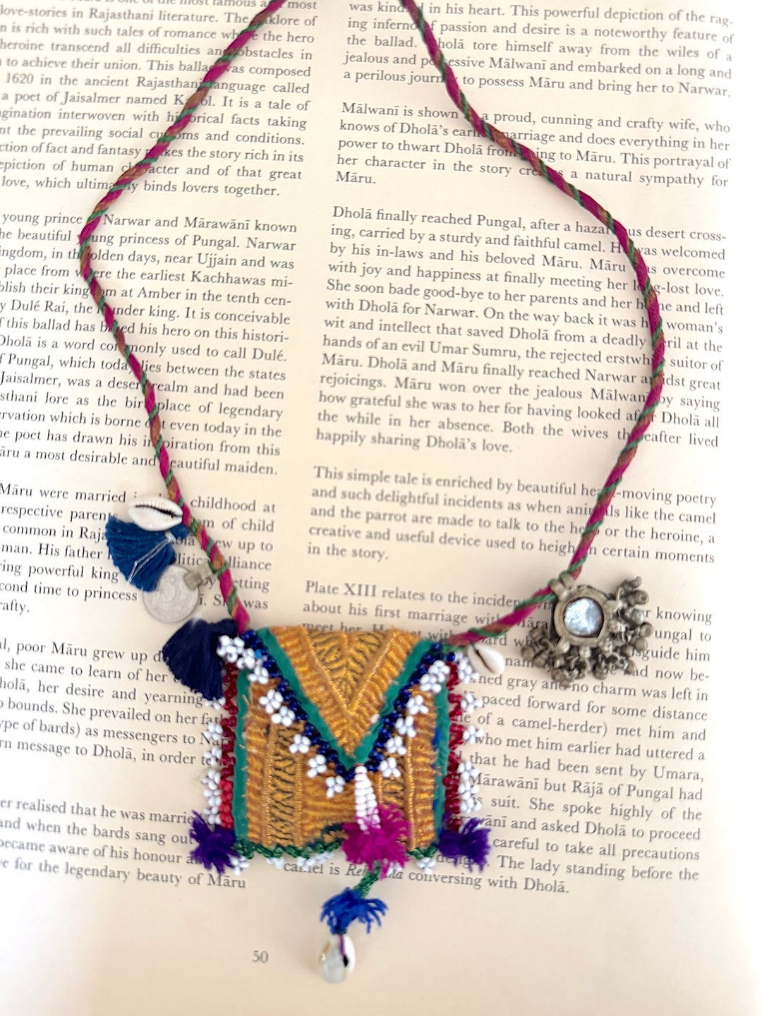 Duja, Handmade, Vintage and New Beads, Charms Necklace, Tribal Style - kinchecom