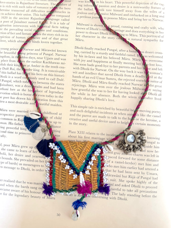 Duja, Handmade, Vintage and New Beads, Charms Necklace, Tribal Style - kinchecom