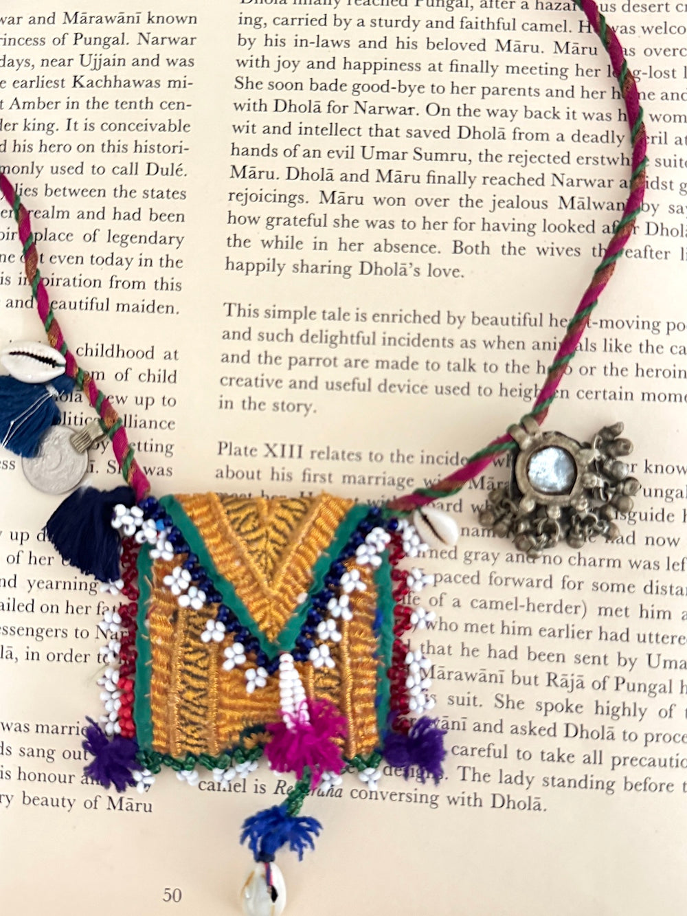 Duja, Handmade, Vintage and New Beads, Charms Necklace, Tribal Style - kinchecom