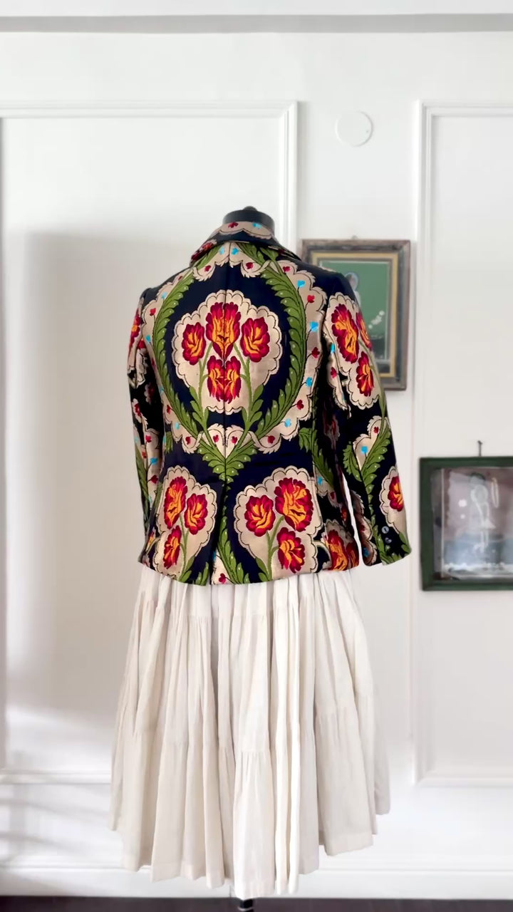 Dolma, Gyasar Silk &amp; Copper Zari, Blazer in Black