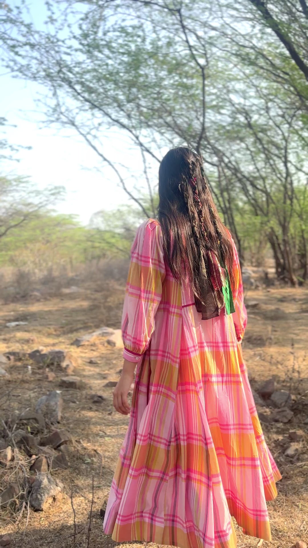 Kandy, Khadi Candy Colors Check pattern Cotton Dress