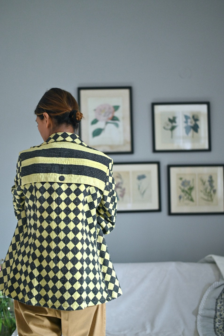Medium, Corbette Trench Jacket, made with Repurposed Fabric - kinchecom