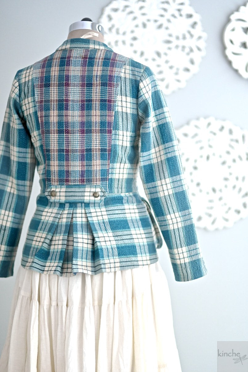 XS, Hanna, Kinche *Rare Fabric, Heritage Textiles, Kantha Short Jacket - kinchecom
