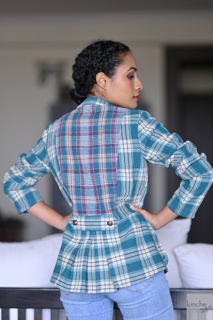 XS, Hanna, Kinche *Rare Fabric, Heritage Textiles, Kantha Short Jacket - kinchecom