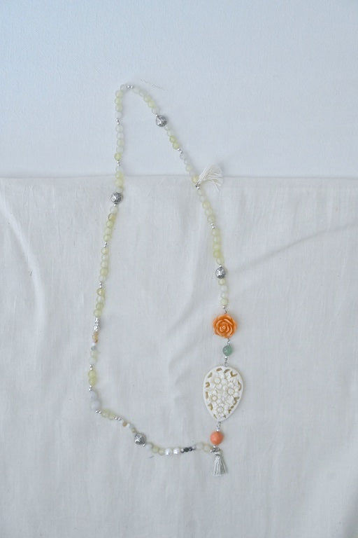 Celeste, Aventurine Semi Precious Bead, Agate Beads &amp; Resin Beads Necklace - kinchecom