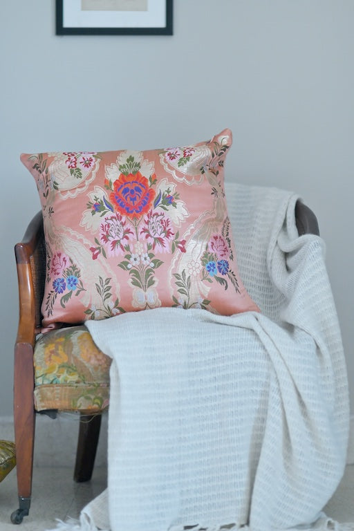 Silk Brocade Cushion, Accent Cushions Square Large